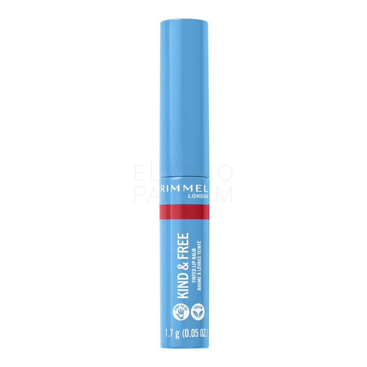 Rimmel London Kind &amp; Free Tinted Lip Balm Balsam do ust dla kobiet 4 g Odcień 005 Turbo Red