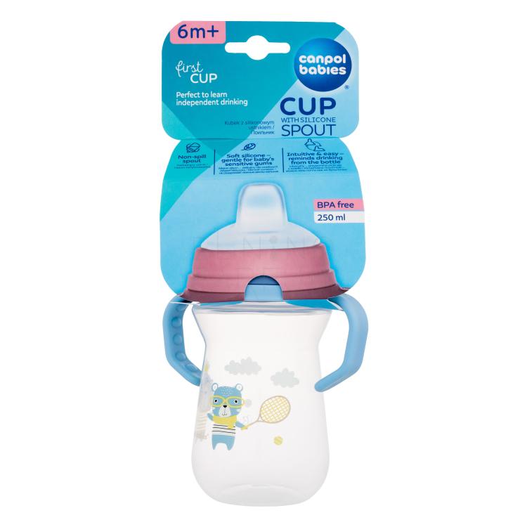 Canpol babies Bonjour Paris First Cup Blue 6m+ Kubek dla dzieci 250 ml