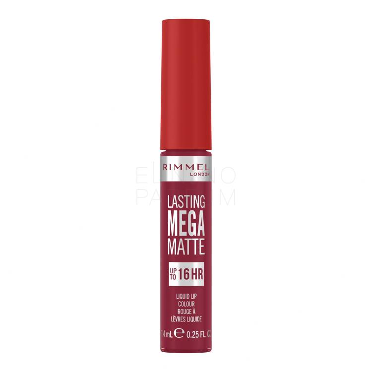 Rimmel London Lasting Mega Matte Liquid Lip Colour Pomadka dla kobiet 7,4 ml Odcień Ruby Passion