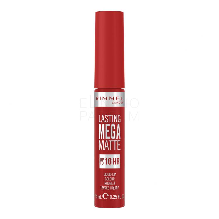 Rimmel London Lasting Mega Matte Liquid Lip Colour Pomadka dla kobiet 7,4 ml Odcień Fire Starter