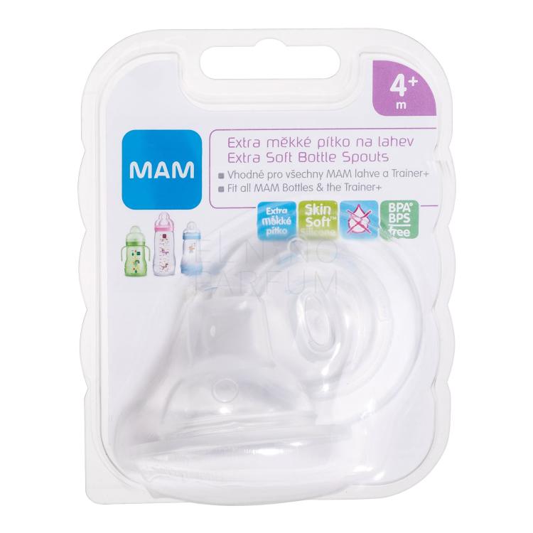 MAM Teat Extra Soft Bottle Spouts 4m+ Przyssawka dla dzieci 2 szt