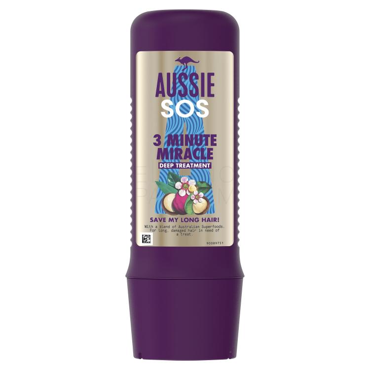 Aussie SOS Save My Lengths 3 Minute Miracle Deep Treatment Maska do włosów dla kobiet 225 ml