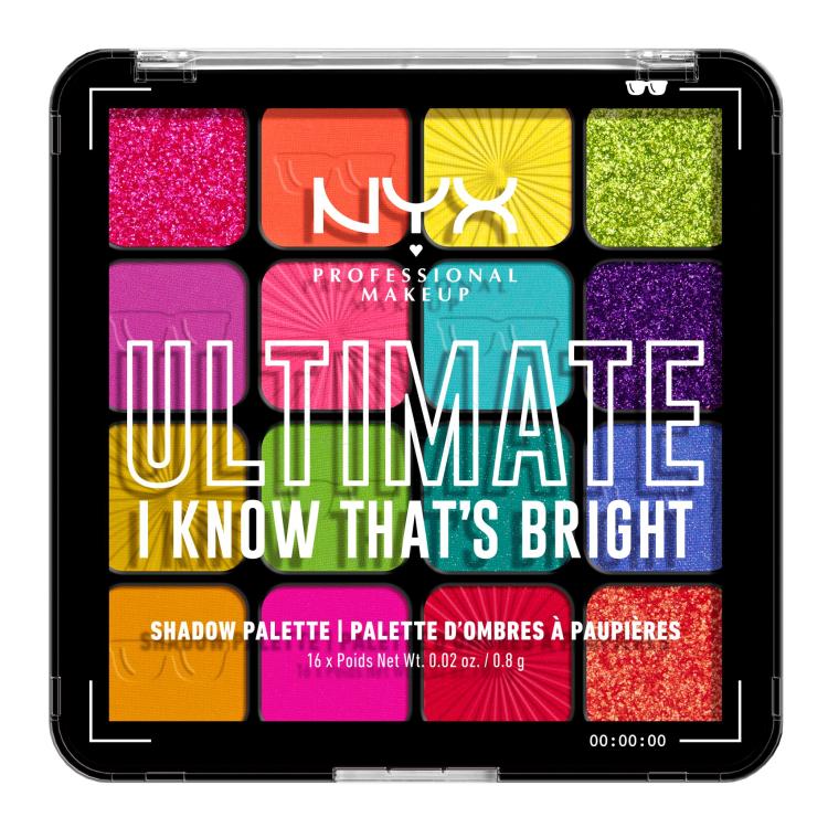 NYX Professional Makeup Ultimate I Know That´s Bright Cienie do powiek dla kobiet 12,8 g