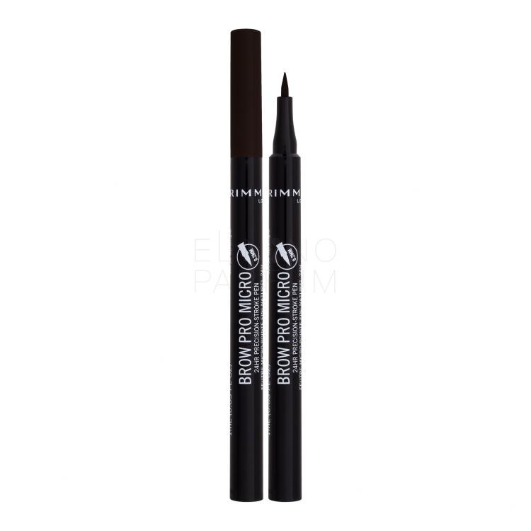 Rimmel London Brow Pro Micro 24HR Precision-Stroke Pen Kredka do brwi dla kobiet 1 ml Odcień 004 Dark Brown