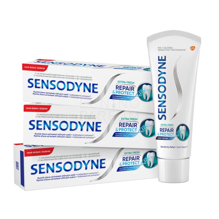 Sensodyne Repair &amp; Protect Extra Fresh Trio Pasta do zębów Zestaw