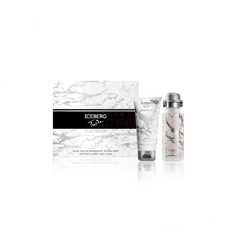 Iceberg Twice Platinum Zestaw woda toaletowa 125 ml + mleczko do ciała 100 ml