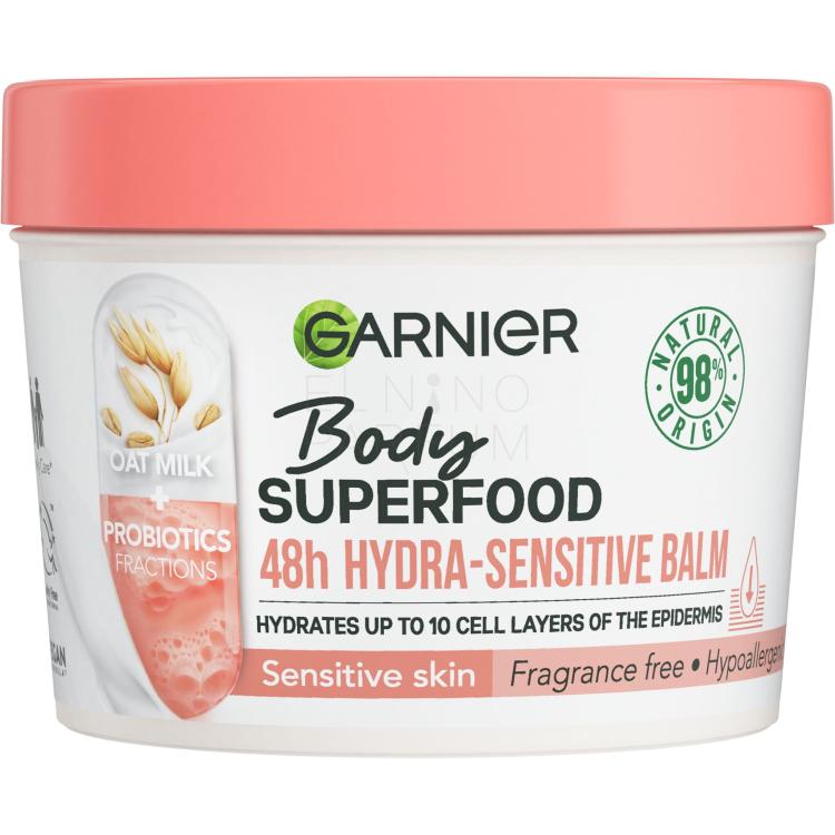 Garnier Body Superfood 48h Hydra-Sensitive Balm Oat Milk + Prebiotics Balsam do ciała dla kobiet 380 ml