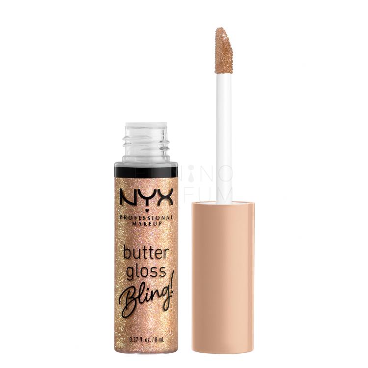 NYX Professional Makeup Butter Gloss Bling Błyszczyk do ust dla kobiet 8 ml Odcień 01 Bring The Bling