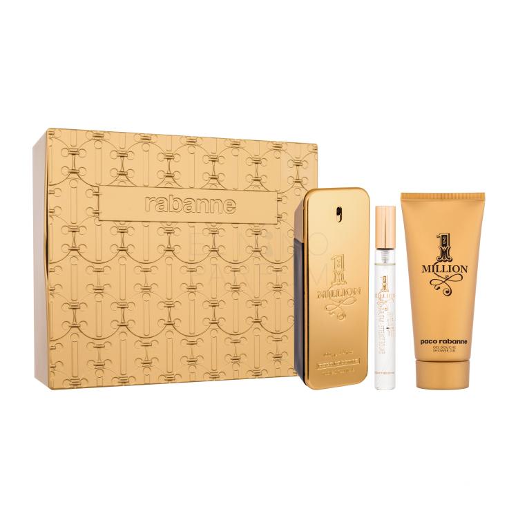 Paco Rabanne 1 Million SET1 Zestaw woda toaletowa 100 ml + żel pod prysznic 100 ml + woda toaletowa 10 ml + metalowa puszka