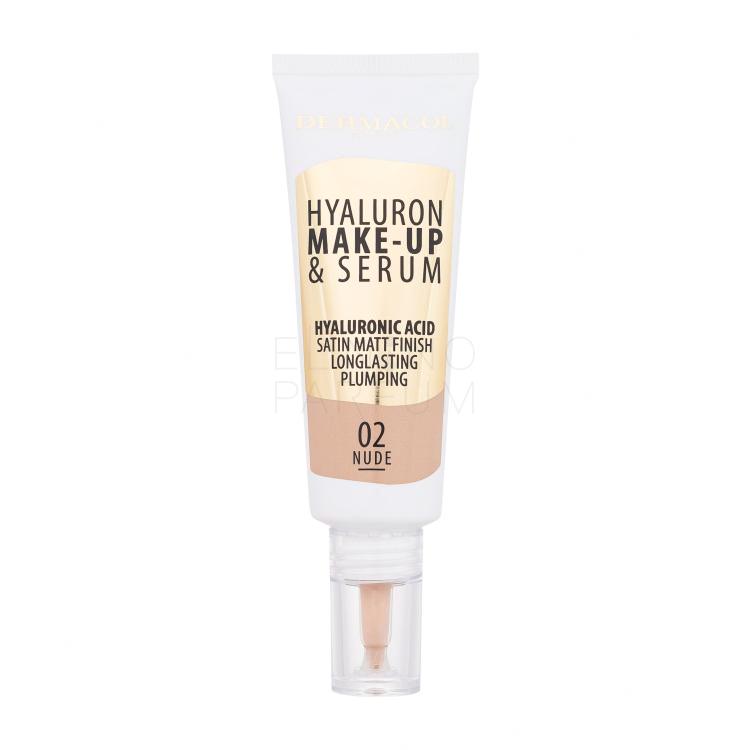 Dermacol Hyaluron Make-Up &amp; Serum Podkład dla kobiet 25 g Odcień 02 Nude