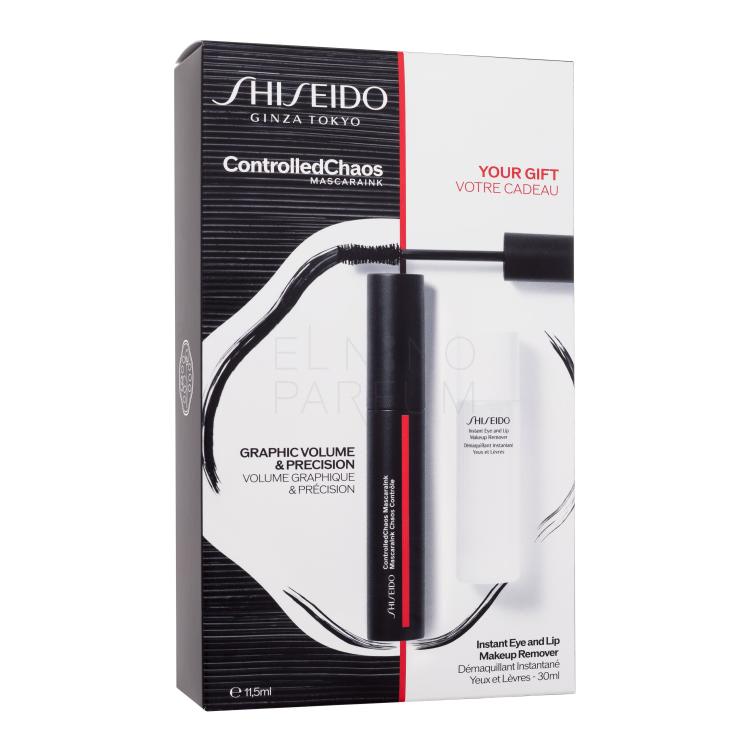 Shiseido ControlledChaos MascaraInk Zestaw maskara ControlledChaos MascaraInk 11,5 ml + preparat do demakijażu Instant Eye and Lip Makeup Remover 30 ml