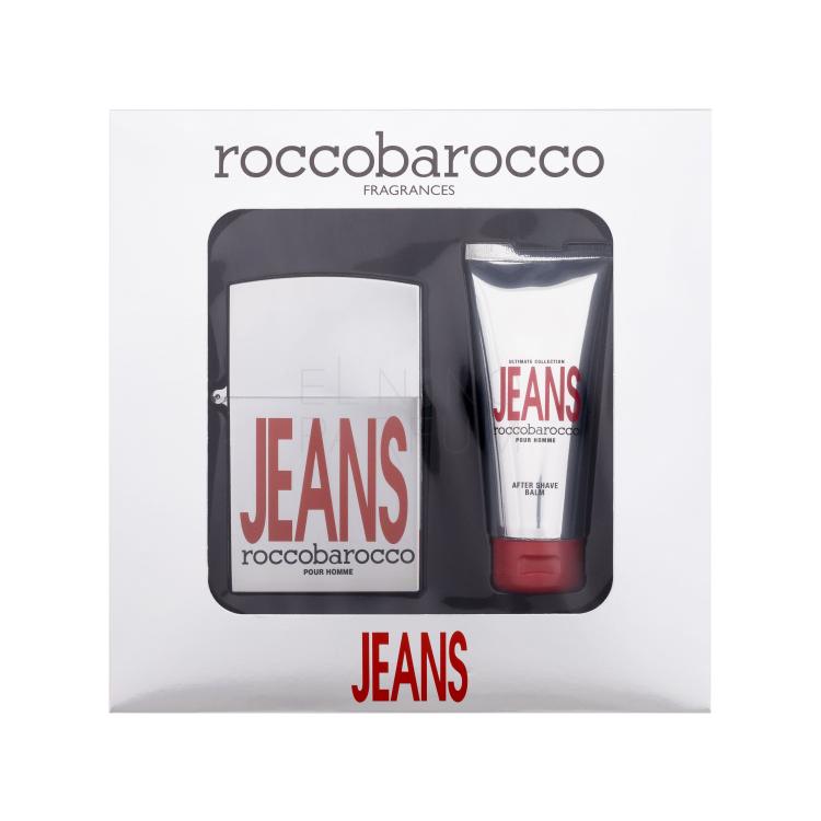 Roccobarocco Jeans Zestaw woda toaletowa 75 ml + balsam po goleniu 100 ml