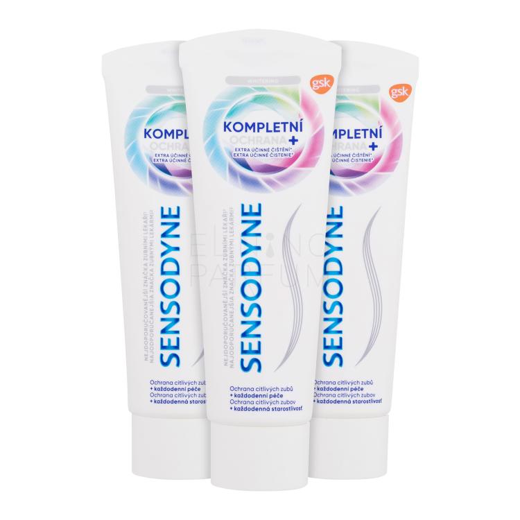 Sensodyne Complete Protection Whitening Trio Pasta do zębów Zestaw Uszkodzone pudełko