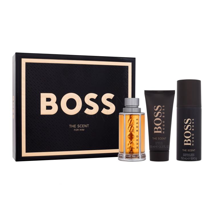 HUGO BOSS Boss The Scent 2015 SET3 Zestaw woda toaletowa 100 ml + dezodorant 150 ml + żel pod prysznic 100 ml