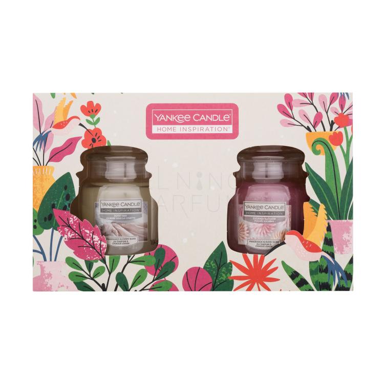 Yankee Candle Home Inspiration Spring Set Zestaw świeczka zapachowa Duvet Day 104 g + świeczka zapachowa Sugared Blossom 104 g