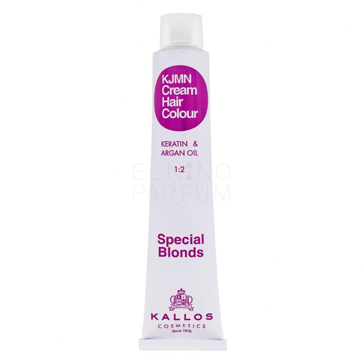 Kallos Cosmetics KJMN Cream Hair Colour Keratin &amp; Argan Oil Special Blonds Farba do włosów dla kobiet 100 ml Odcień 12.0 Special Ultra Blond