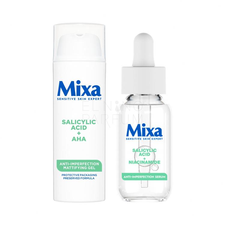 Zestaw Żel do twarzy Mixa Salicylic Acid + AHA Anti-Imperfection Mattifying Gel + Serum do twarzy Mixa Salicylic Acid + Niacinamide Anti-Imperfection Serum