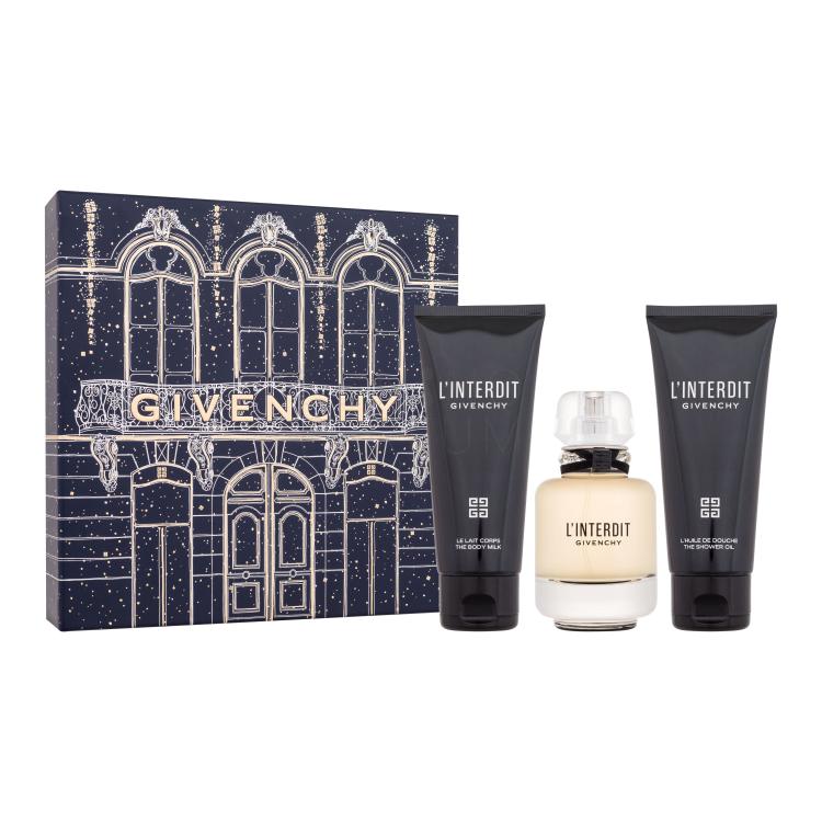 Givenchy L&#039;Interdit Zestaw woda perfumowana 50 ml + mleczko do ciała 75 ml + olejek pod prysznic 75 ml