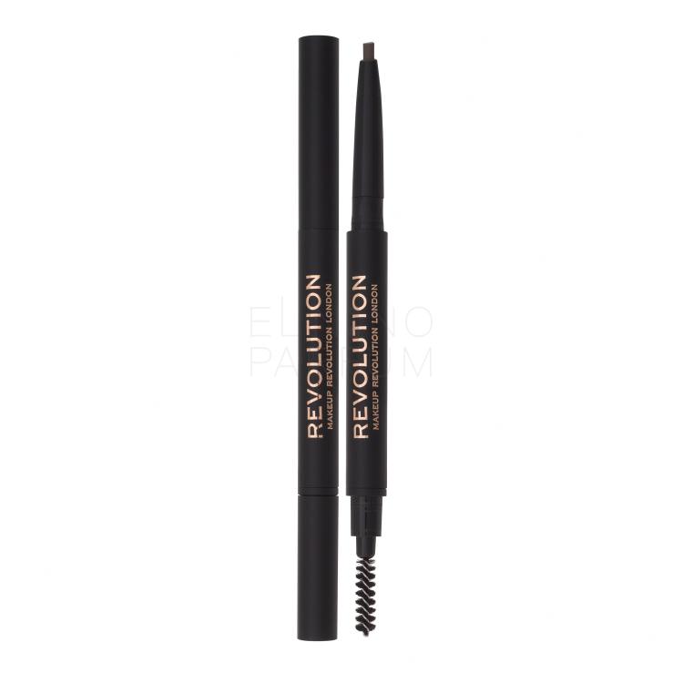 Makeup Revolution London Duo Brow Definer Kredka do brwi dla kobiet 0,25 g Odcień Medium Brown