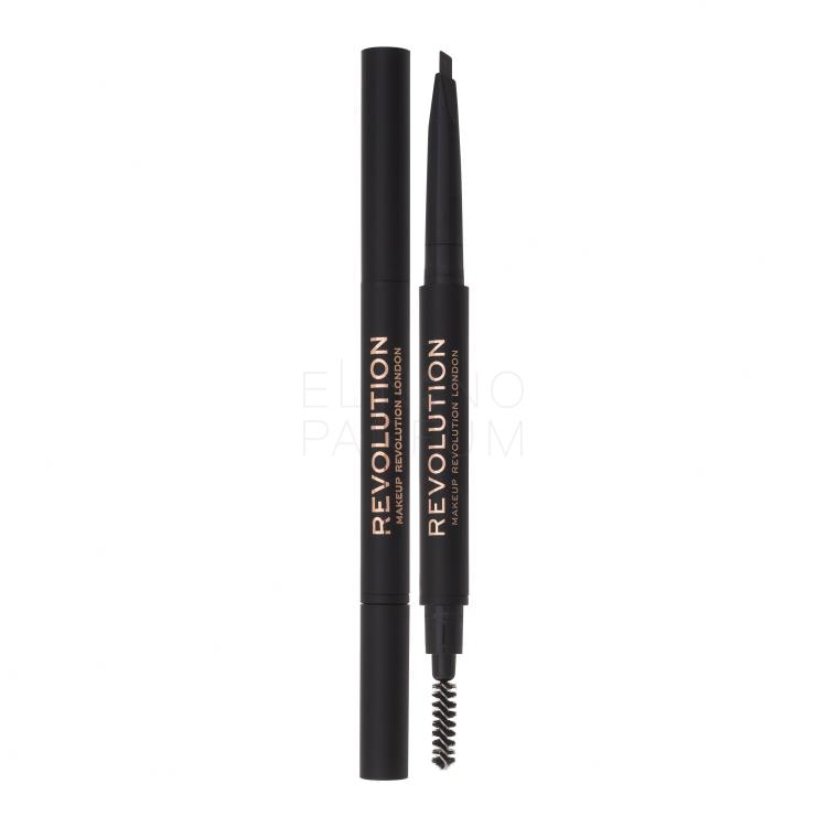 Makeup Revolution London Duo Brow Definer Kredka do brwi dla kobiet 0,25 g Odcień Dark Brown