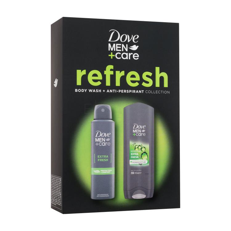 Dove Men + Care Extra Fresh Zestaw żel pod prysznic Men Care Extra Fresh 250 ml + antyperspirant Men Care Extra Fresh 48H 150 ml