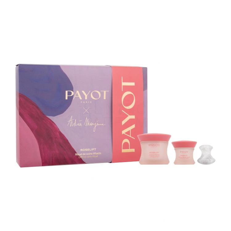 PAYOT Roselift Lifting Cares Ritual x Andréa Mongénie Zestaw krem do twarzy Roselift Lifting Cream 50 ml + krem pod oczy Roselift Lifting Eye Cream 15 ml + kamień do masażu twarzy