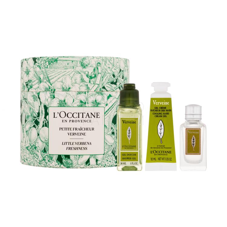 L&#039;Occitane Verveine Zestaw woda toaletowa Verbena 7,5 ml + żel pod prysznic Verbena Shower Gel 30 ml + krem do rąk Verbena Cooling Hand Cream Gel 10 ml